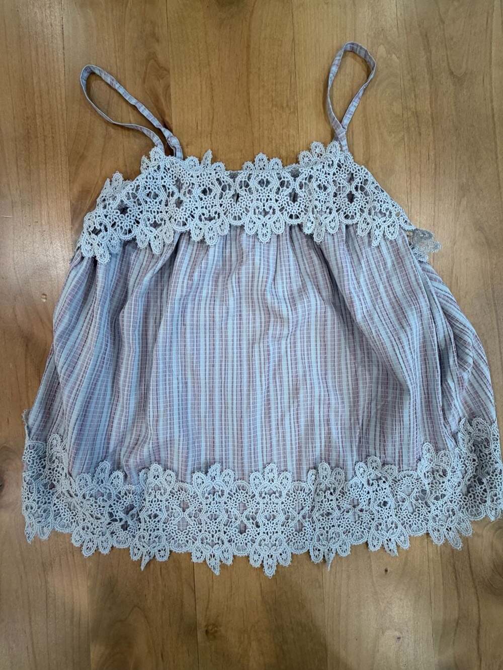 Easel Lace Camisole Size M Striped Boho Top NWT